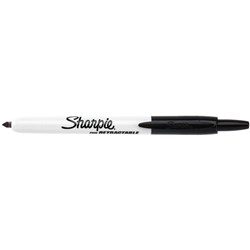 MARKER PAPERMATE SHARPIE FINE RETRACTABLE PERMANENT BLACK