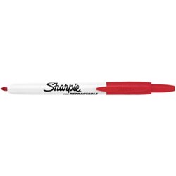 MARKER PAPERMATE SHARPIE FINE RETRACTABLE PERMANENT RED