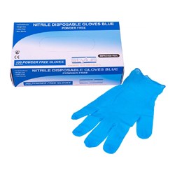 Stylus Nitrile Disposable Gloves Blue Extra Large Pack of 100