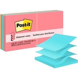 POST IT NOTE R330-6SSAN POP UP NEON SUPER STICKY 76 X 76 PK6 R330-AN
