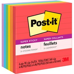 POST IT NOTE 675-6SSAN 98 X 98  ELECTRIC GLOW LINED