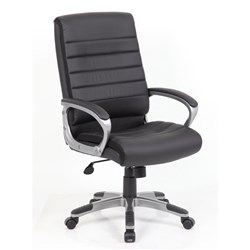 CAPRI CHAIR Black PU 120kg 5yr Warranty