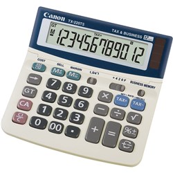 Canon TX-220TS Desktop Calculator 12 Digit White
