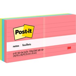 Post-It 630-6AN Lined Notes 76mmx76mm Poptimistic Pack of 6