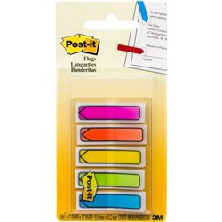 Post-It 684-ARR2 Arrow Flags 12x45mm Bright Blue Green Orange Pink Pack of 100