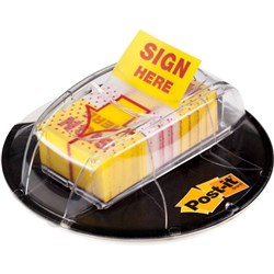 Post-It 680-HVSH Flags & Desk Grip Dispenser 25x43mm Inc. Sign Here Flags Pack of 200