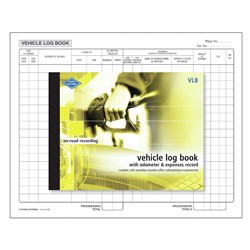 Zions VLB Vehicle Log Book Vehicle Log & Expenses 190x250mm 72 Page