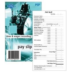 Zions Printed Pay Slip Pads 165x90mm 50 Leaf