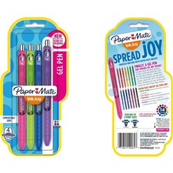 PAPERMATE INKJOY 4CD GEL PEN Assorted Fashion Colours 0.7mm