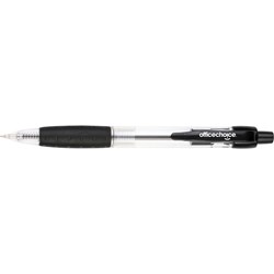 Office Choice Ballpoint Retractable Pen Medium 1mm Black