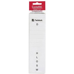 Crystalfile Indicator Tabs Inserts A-Z White Pack Of 50