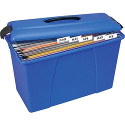 Crystalfile Carry Case 18L Foolscap Blue