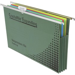 Crystalfile Suspension Files Enviro Expanding Gusset Foolscap Complete Pack Of 10