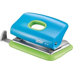 Rapid FC10 Funky 2 Hole Punch 10 Sheet Capacity Blue And Green