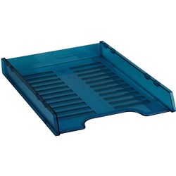 Italplast Slimline Document Tray A4 Multi Fit Tinted Blue