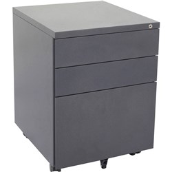 Rapidline Go Steel Mobile Pedestal 2 Drawer 1 File 460W x472Dx610mmH Graphite Ripple