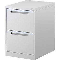 Steelco Steel Filing Cabinet 2 Drawer 470W x 620D x 710mmH White Satin