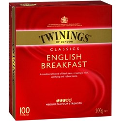 TWININGS TEA BAGS English Breakfast Pack Of 100