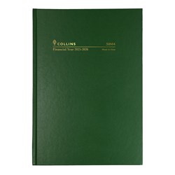 Collins Financial Year Diary A5 Week to View Green