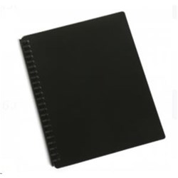 STAT DISPLAY BOOK 20 POCKET BLACK REFILLABLE