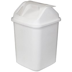 Compass Rectangular Swing Top Bin 20 Litres White