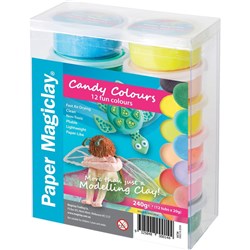 Zart Paper Magiclay Modelling Clay Candy Colours Pack of 12