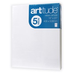 Artitude Canvas 16 x 20 Inch Thin Edge Pack Of 5