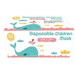 DISPOSABLE KIDS FACE MASKS Aged 4-12 years old BOX 50 children