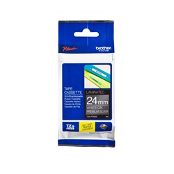 Brother TZE-PR955 Glitter Tape 24mm x 8m White On Silver