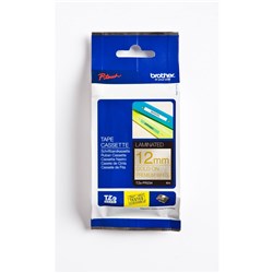 Brother TZE-PR234 Glitter Tape 12mm x 8m Gold On White