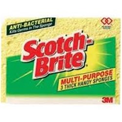 3M SCOTCH BRITE SPONGES PK4 ANTI BACTERIAL