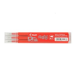 PEN REFILL PILOT FRIXION 0.7MM RED PACKET 3