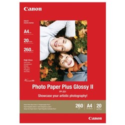 PAPER CANON PHOTO PAPER PLUS GLOSS A4 260GSM PK20