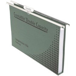 SUSPENSION FILE CRYSTAL DOUBLE CAPACITY FOOLSCAP BOX IS 50 EACH