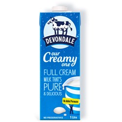 DEVONDALE UHT MILK Full Cream 1lt BLUE