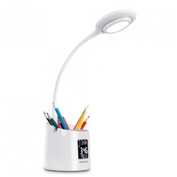 SIMPLECOM DESK LAMP EL621 WITH DIGITAL CLOCK AND PEN HOLDER